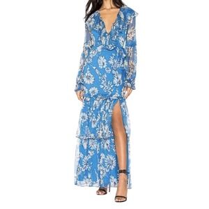 Amanda Uprichard x REVOLVE Maxi Dress‎ Women's Small Floral Long Sleeve Lined